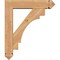 Ekena Millwork Merced Arts and Crafts Smooth Bracket w/ Offset Brace, Western Red Cedar, 5 1/2"W x 22"D x 26"H BKT0604X22X26MRC03SWR - alternate 3